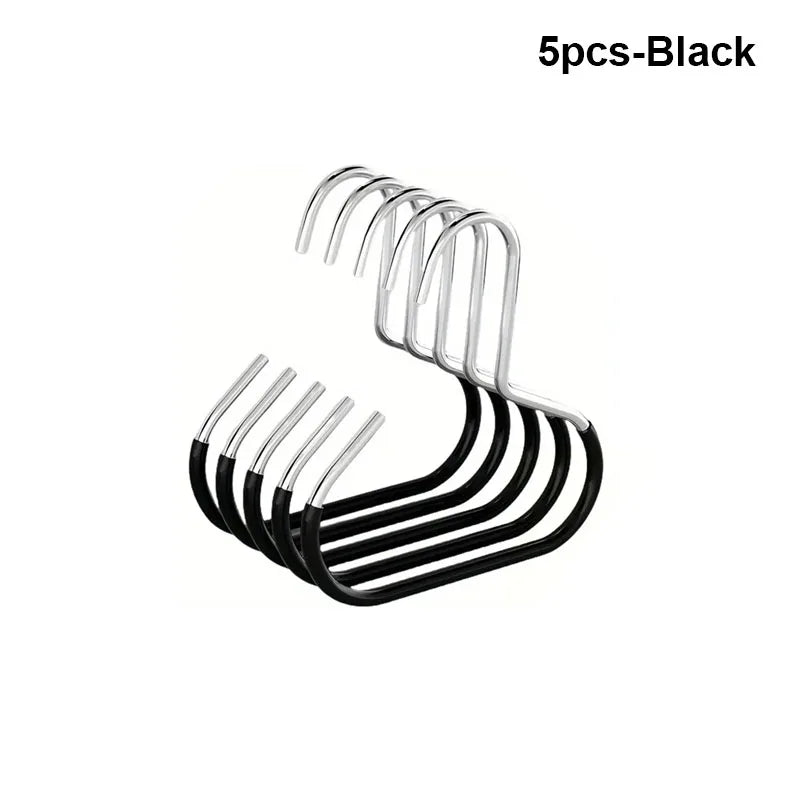 Durable Circle Ring Hat Hanger Versatile Steel Caps Round Hooks 5/10pcs Non-slip Hat Storage Hook Scarf Towel Tie Hanging Rack