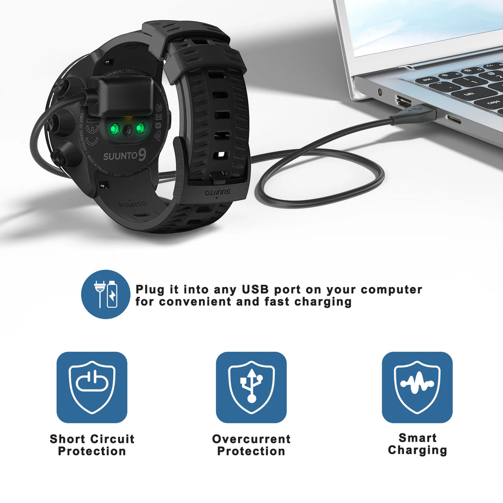 USB Charger For Suunto 9/Spartan sport/EON Core/D5 Charging Cable For Suunto Spartan sport wrist HR Baro/Spartan ultra Charger