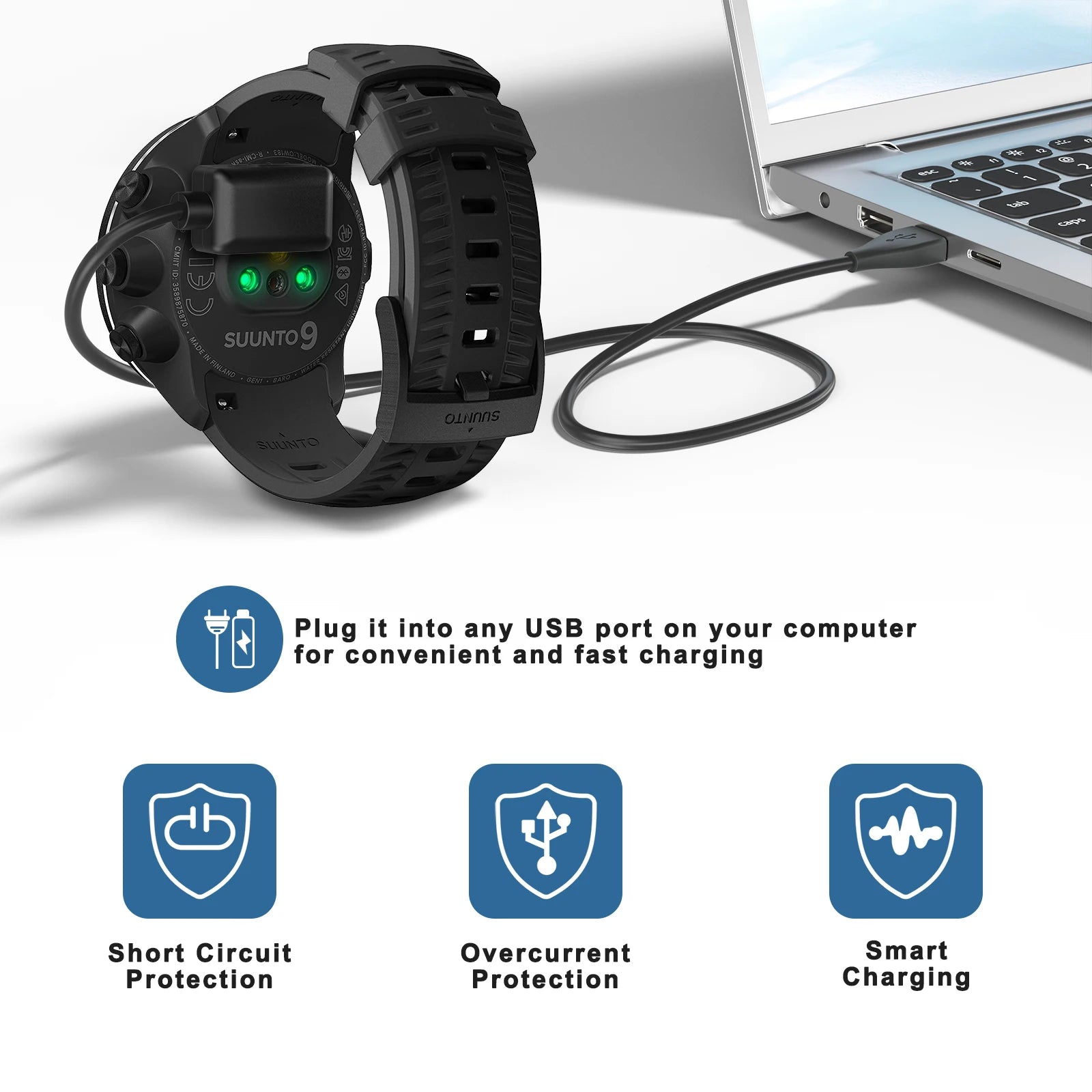 USB Charger For Suunto 9/Spartan sport/EON Core/D5 Charging Cable For Suunto Spartan sport wrist HR Baro/Spartan ultra Charger
