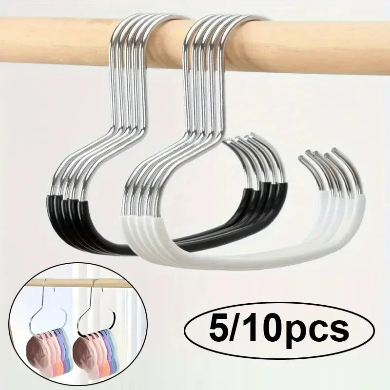 Durable Circle Ring Hat Hanger Versatile Steel Caps Round Hooks 5/10pcs Non-slip Hat Storage Hook Scarf Towel Tie Hanging Rack