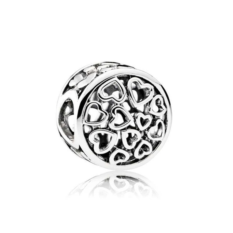 2026 Bestselling DIY Heart&Round Jewelry Gift Fit Original European Silver Bracelet Necklace Flower Charm Coffee Ice Cream Bead
