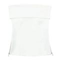 HH Summer Women Sexy Corset Tops Elegant Solid Tube Crop Top Side Zipper Slim Office Lady Off Shoulder Bustier Top Streetwear