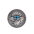 New Egyptian Pharaoh Eye of Horus Brooch Exaggerated punk style personalized blue eyes round card lapel pin costume jewelry gift