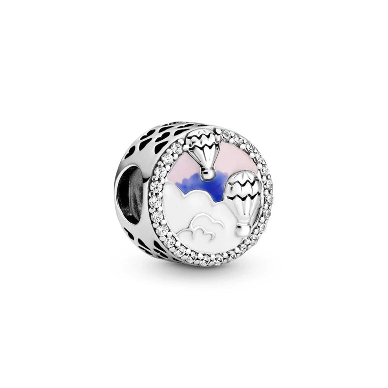2026 Bestselling DIY Heart&Round Jewelry Gift Fit Original European Silver Bracelet Necklace Flower Charm Coffee Ice Cream Bead