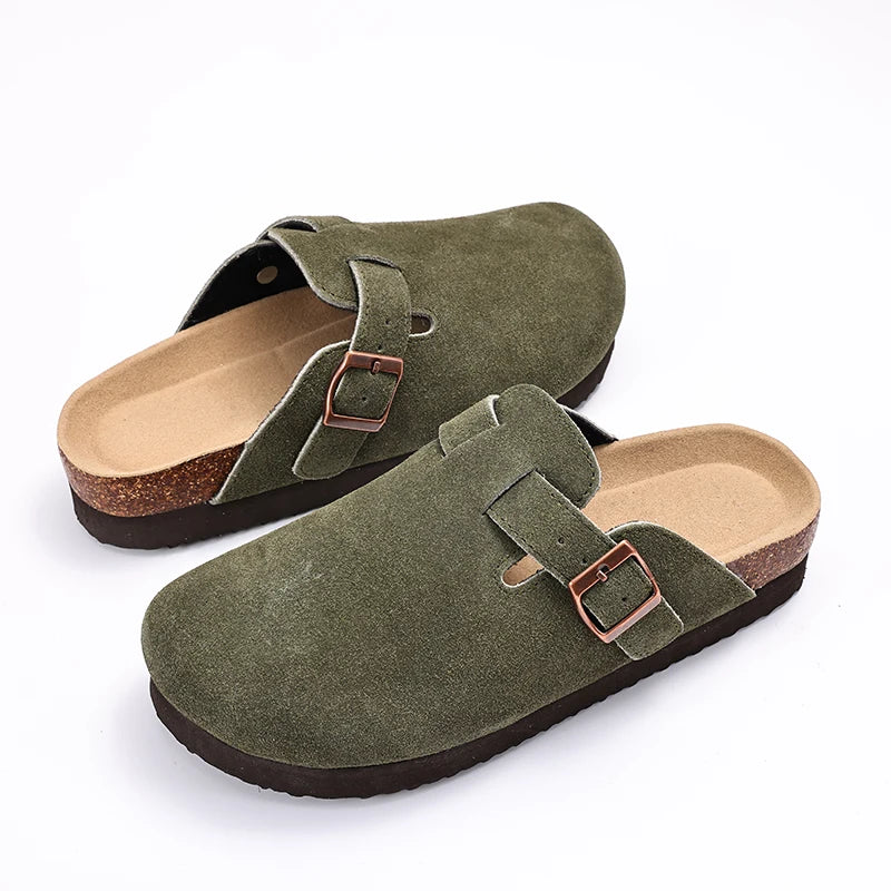 Bebealy Clogs For Women Slippers New Suede Clogs Shoes Outdoor Platform Nonslip Beach Slippers Summer Soft Men Clogs Slippers