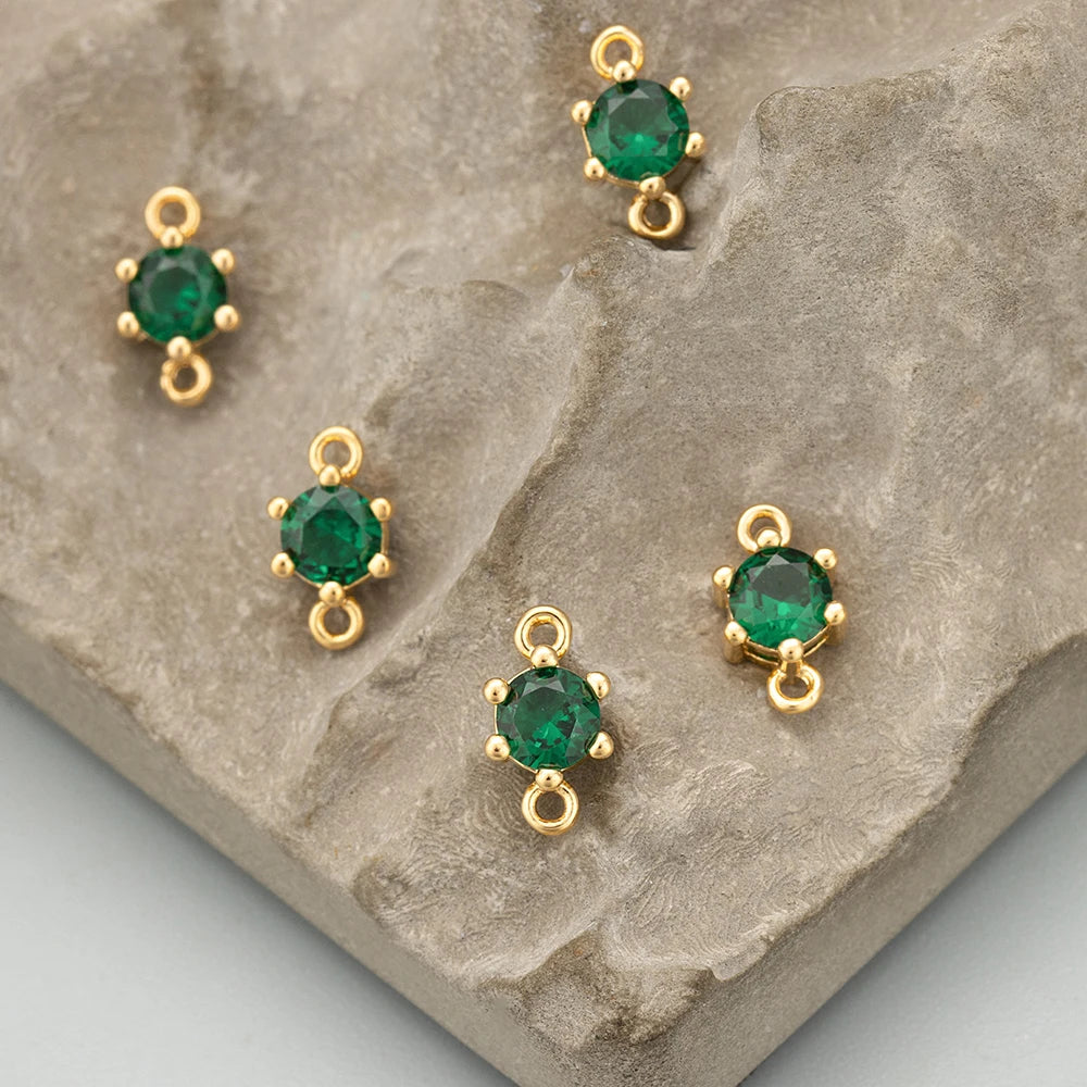 GUFEATHER ME57,jewelry accessories,18k gold plated,nickel free,copper,zircons,charms,jewelry making,diy pendants,10pcs/lot