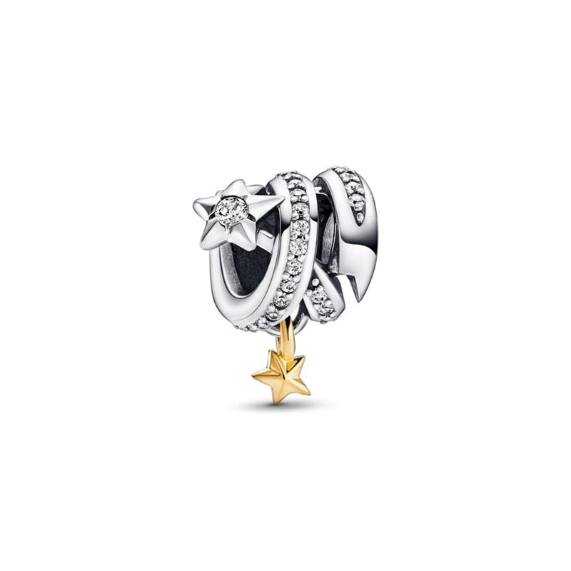2026 Bestselling DIY Heart&Round Jewelry Gift Fit Original European Silver Bracelet Necklace Flower Charm Coffee Ice Cream Bead