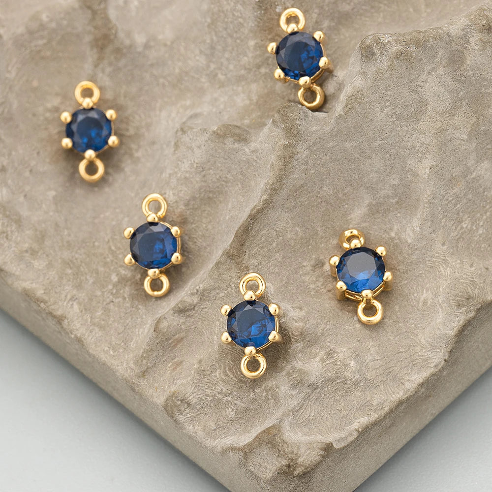 GUFEATHER ME57,jewelry accessories,18k gold plated,nickel free,copper,zircons,charms,jewelry making,diy pendants,10pcs/lot