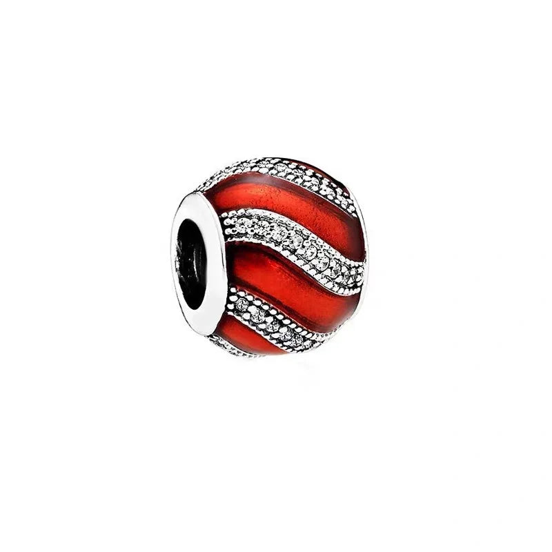 2026 Bestselling DIY Heart&Round Jewelry Gift Fit Original European Silver Bracelet Necklace Flower Charm Coffee Ice Cream Bead