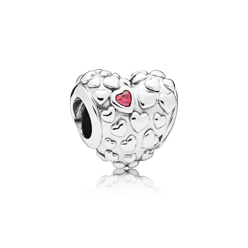 2026 Bestselling DIY Heart&Round Jewelry Gift Fit Original European Silver Bracelet Necklace Flower Charm Coffee Ice Cream Bead