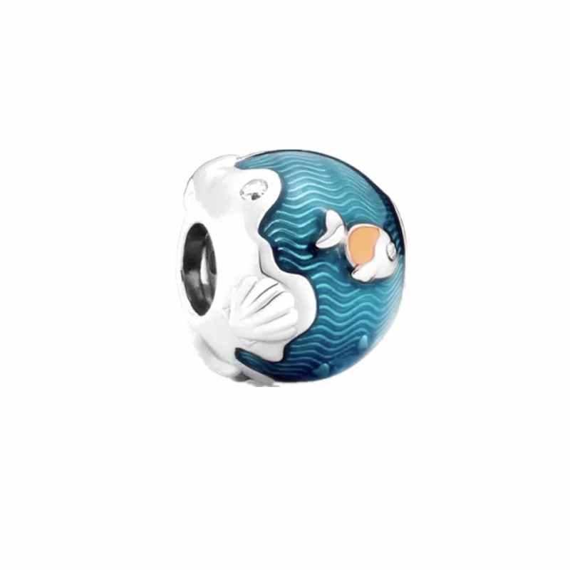 2026 Bestselling DIY Heart&Round Jewelry Gift Fit Original European Silver Bracelet Necklace Flower Charm Coffee Ice Cream Bead