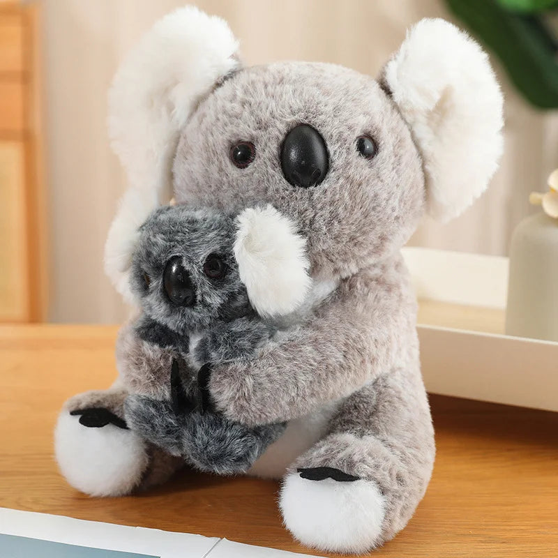 Kawaii Koala Mother And Child Series Plush Doll Simulation Penguin Dolphin Meerkat Sloth Tortoise Tiger Kangaroo Plush Toy Gifts