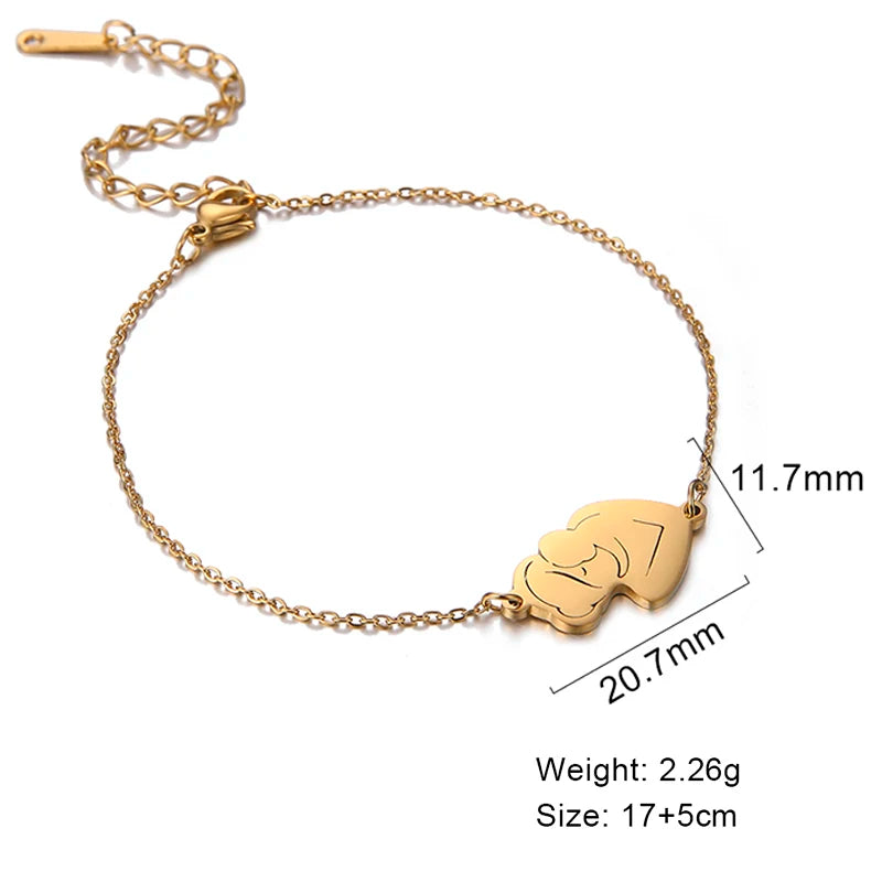 Skyrim Fashion Baby Mom Rope Bracelet Love Family Stainless Steel Charm Bracelets Pulsera Jewelry for Women Mother's Day Gift