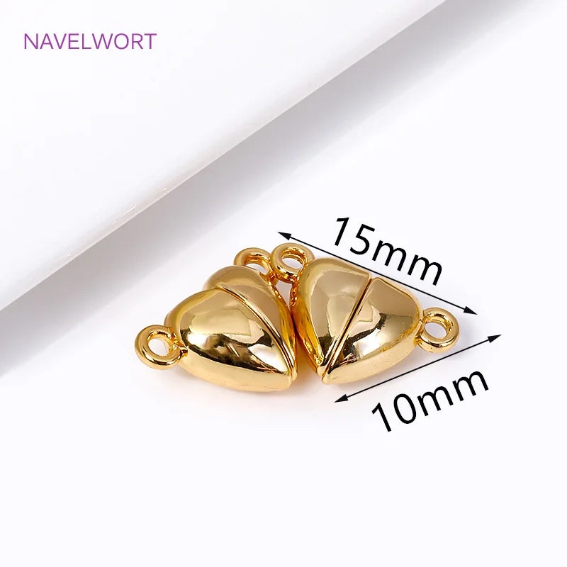 18K Gold Plated Brass Magnet End Clasp Connectors Metal Magnet Clasp Charms For Jewelry Making DIY Bracelet Necklace Accessories