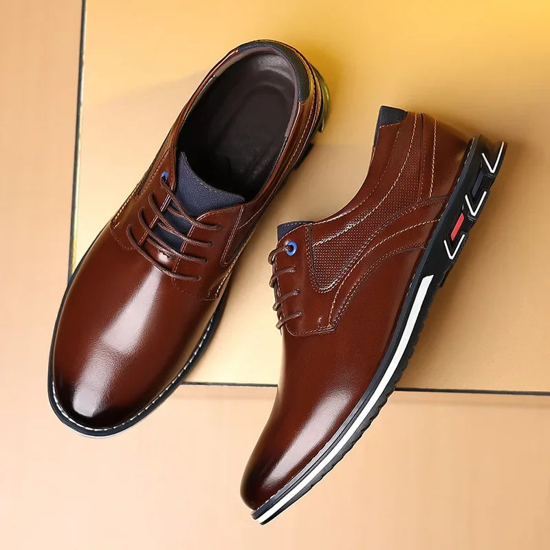 Customizable Men PU Shoes Leather Casual Shoes MNX402270