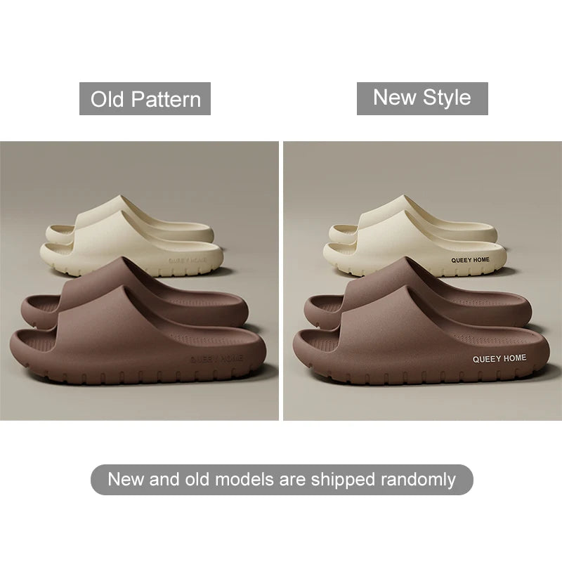 Queeyhome Men Slippers EVA Thick Soled Soft Sandals New Summer Fashion Non Slip Indoor Outdoor Beach Women Shoes