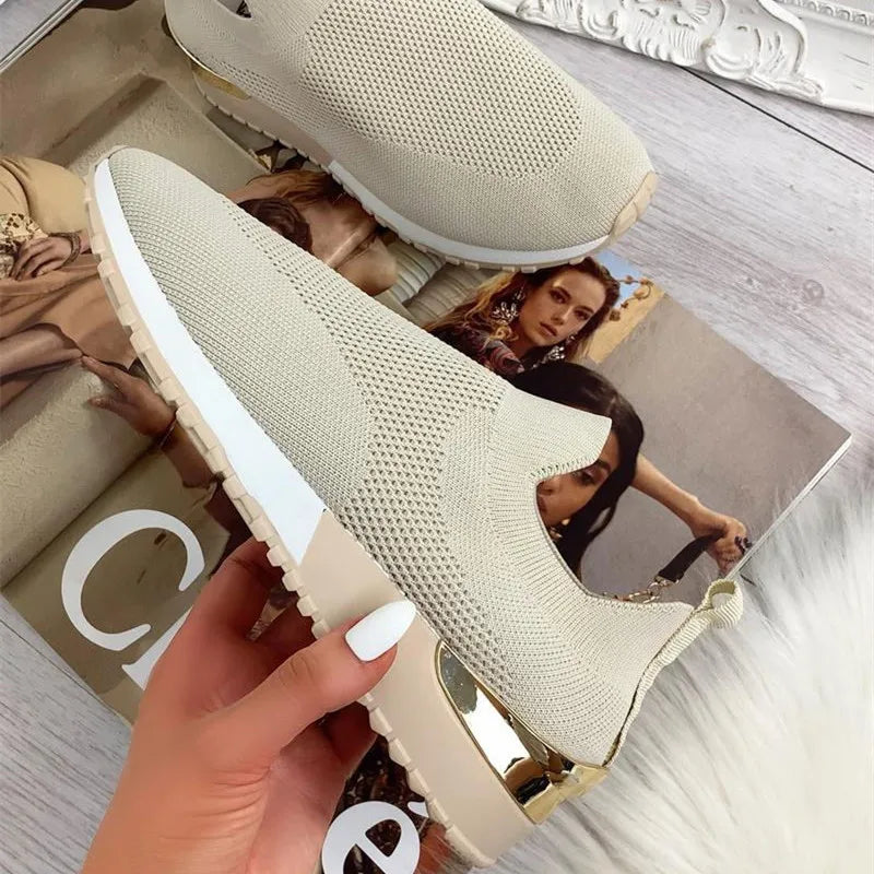 Sneakers Socks Woman 2022 Fashio Mesh Platform Sport Shoes Women Vulcanize Shoes Breathable Flat Casual Shoes Zapatos Mujer