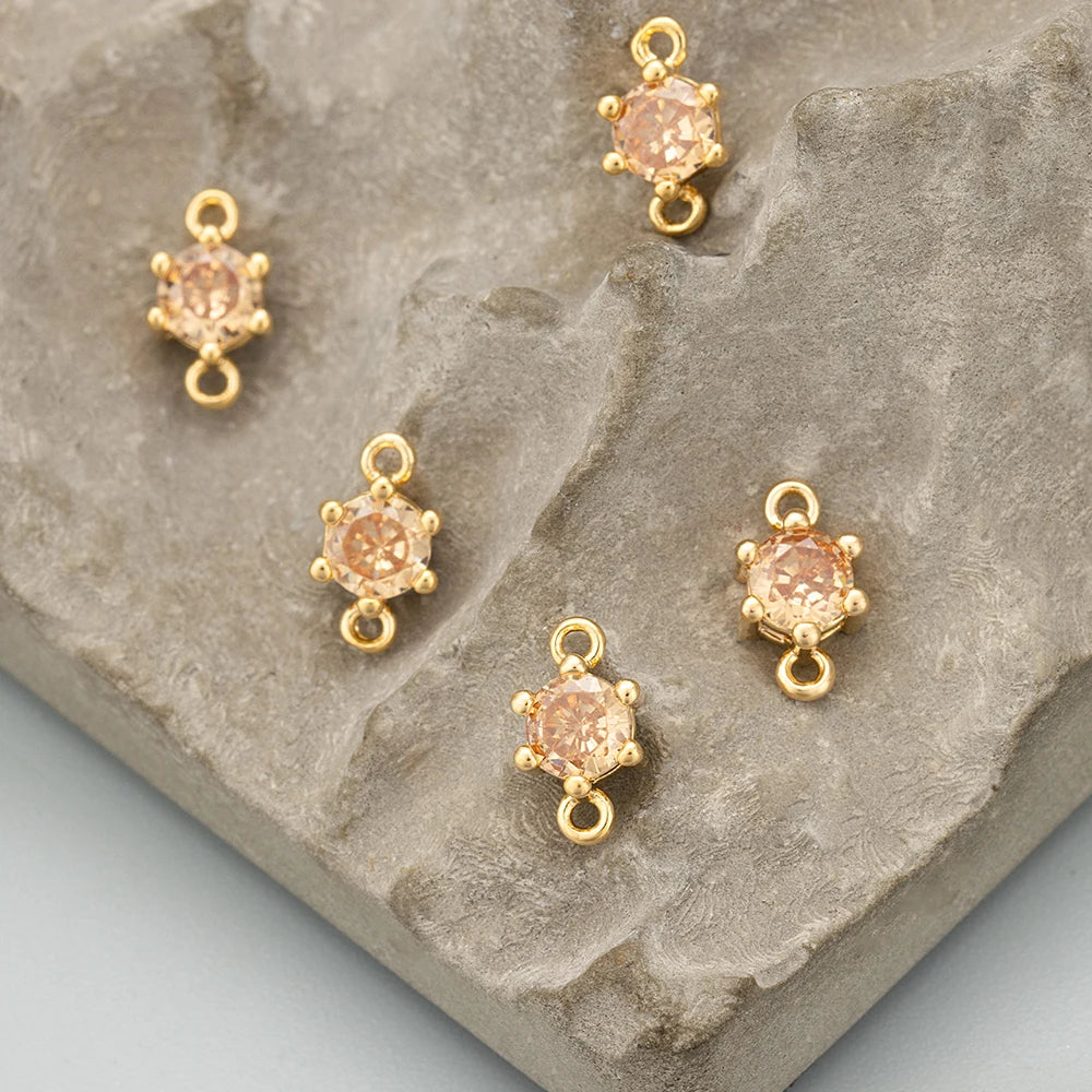 GUFEATHER ME57,jewelry accessories,18k gold plated,nickel free,copper,zircons,charms,jewelry making,diy pendants,10pcs/lot