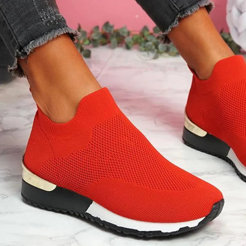 Sneakers Socks Woman 2022 Fashio Mesh Platform Sport Shoes Women Vulcanize Shoes Breathable Flat Casual Shoes Zapatos Mujer