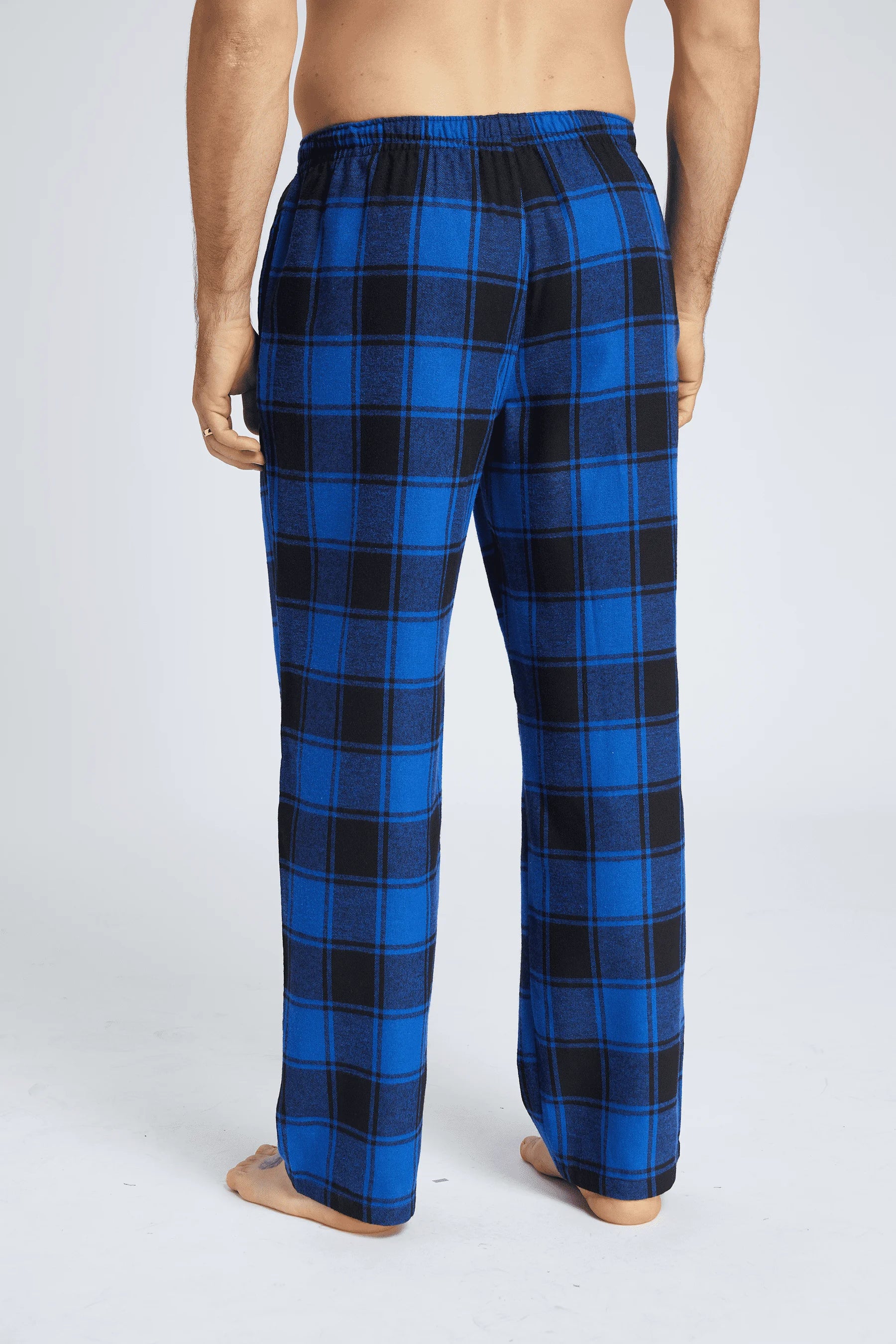 JupiterSecret 3pcs Men's Pajama Pants Autumn/Winter Flannel Cotton Plaid Sleep & Lounge PJ Bottoms with Pockets and Button Fly