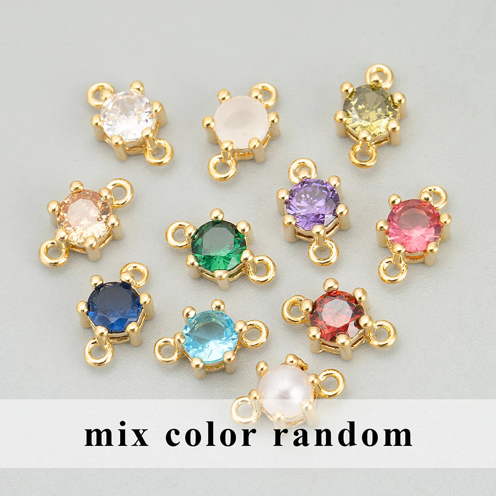GUFEATHER ME57,jewelry accessories,18k gold plated,nickel free,copper,zircons,charms,jewelry making,diy pendants,10pcs/lot