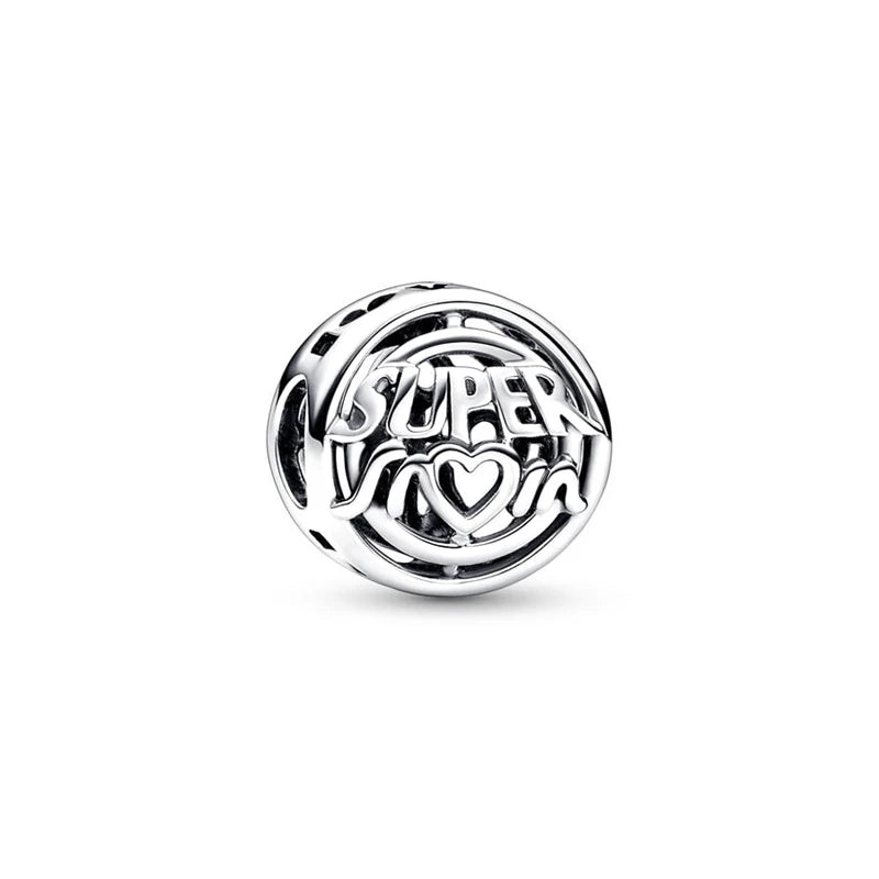 2026 Bestselling DIY Heart&Round Jewelry Gift Fit Original European Silver Bracelet Necklace Flower Charm Coffee Ice Cream Bead