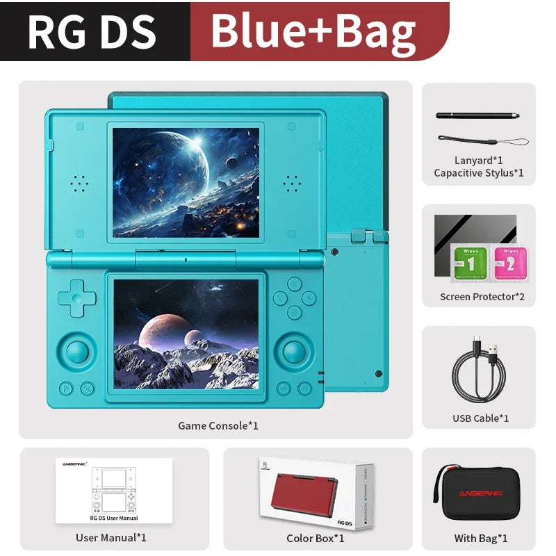 Anbernic RG DS Retro Video Game Console Android 14 4 Inch IPS Dual Multi-touch Screen Flip Game Player RGDS For Christmas Gift