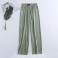 Spring and summer new women's trousers 100% viscose leg + straight casual breathable comfortable plus size home sleep pants cute
