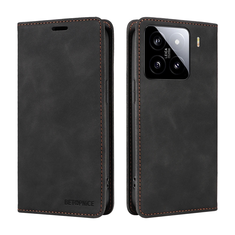 RFID Blocking Magnetic Wallet Case for Xiaomi 15T 15 14T 14 13T 11T 11X 10X Pro Ultra Book Leather Flip Cover Business