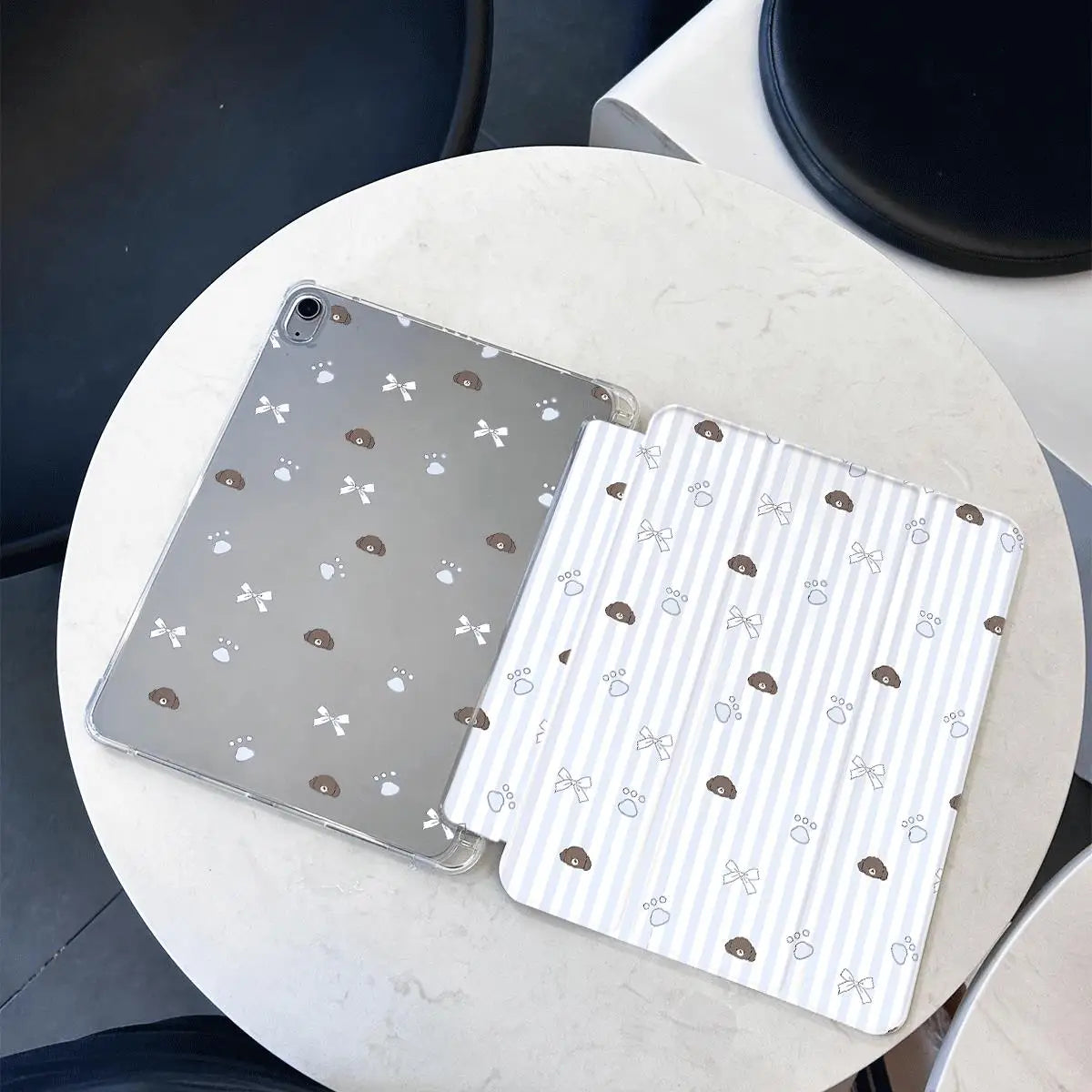 Flower Print Trifold Stand Smart Case for Ipad Air3 10.5 Air 6 11 Inch IPad 10th Generation IPad 5/6/7/8/9/10 Gen Cover 아이패드 케이스