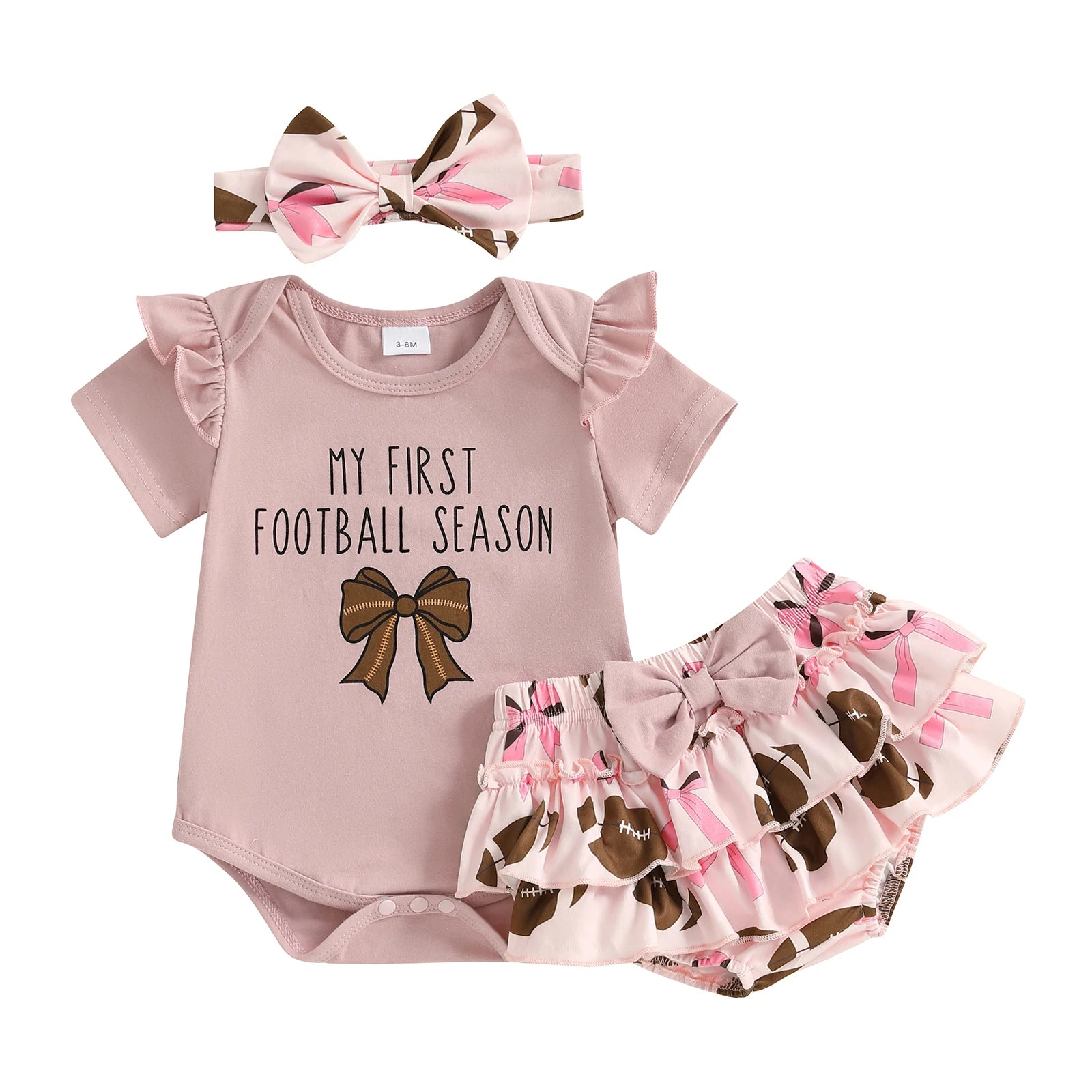 Adorable Toddler Girl Summer Clothing Set with Cute Letter Print Bow Detail and Matching Headband - 3 Piece Outfit Featuring