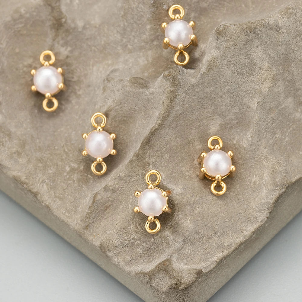 GUFEATHER ME57,jewelry accessories,18k gold plated,nickel free,copper,zircons,charms,jewelry making,diy pendants,10pcs/lot
