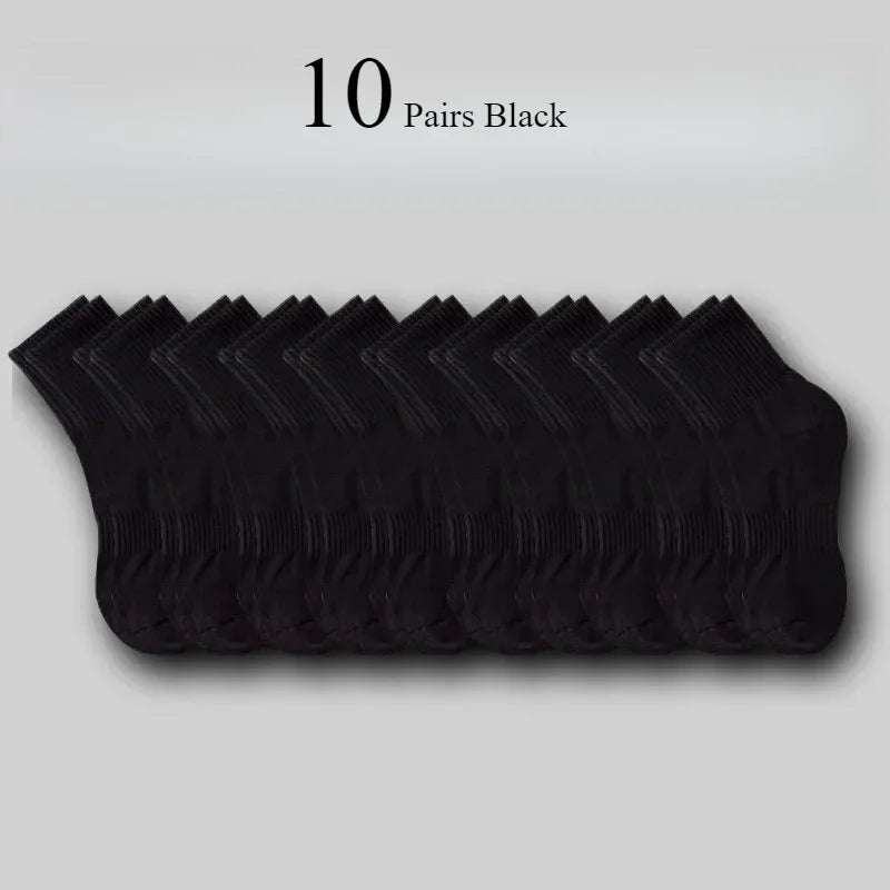 1/10/20 Pairs Neutral men female Round Neck Socks Spring Summer Sweat Absorbing Breathable Soft Comfortable Couple Sports Socks