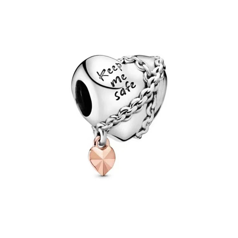 2026 Bestselling DIY Heart&Round Jewelry Gift Fit Original European Silver Bracelet Necklace Flower Charm Coffee Ice Cream Bead