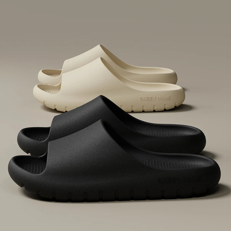 Queeyhome Men Slippers EVA Thick Soled Soft Sandals New Summer Fashion Non Slip Indoor Outdoor Beach Women Shoes