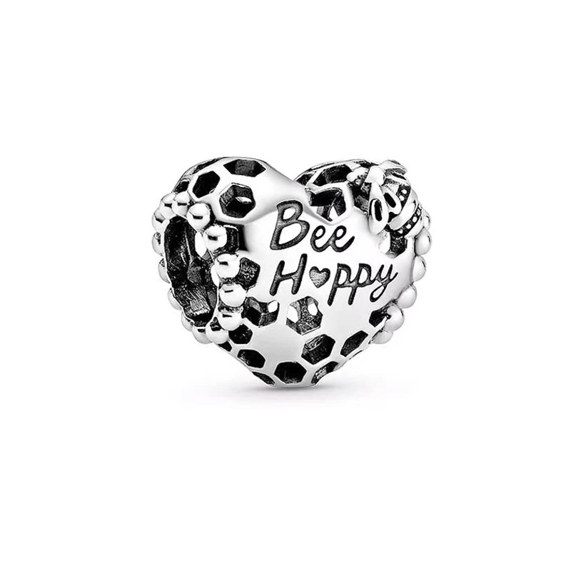 2026 Bestselling DIY Heart&Round Jewelry Gift Fit Original European Silver Bracelet Necklace Flower Charm Coffee Ice Cream Bead