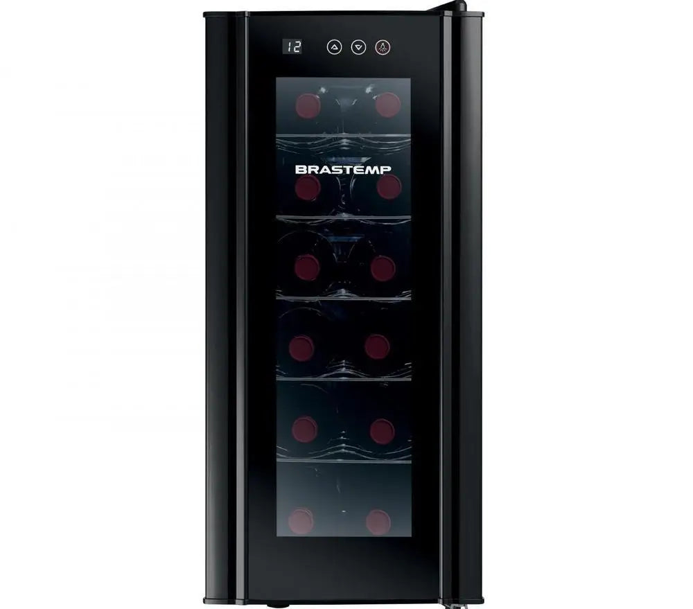 Brastemp 12 Bottles with Touch Panel All Black BZC12 B Black-220V
