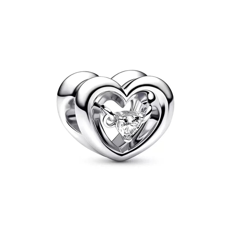 2026 Bestselling DIY Heart&Round Jewelry Gift Fit Original European Silver Bracelet Necklace Flower Charm Coffee Ice Cream Bead