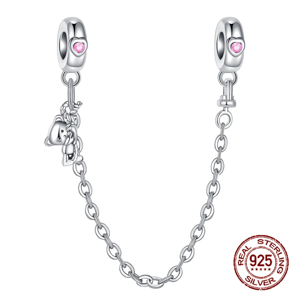 2024 New 925 Sterling Silver Bead Golden Heart-Shaped Lock Birthday Candle Charm Fit Bracelet DIY Women Jewelry