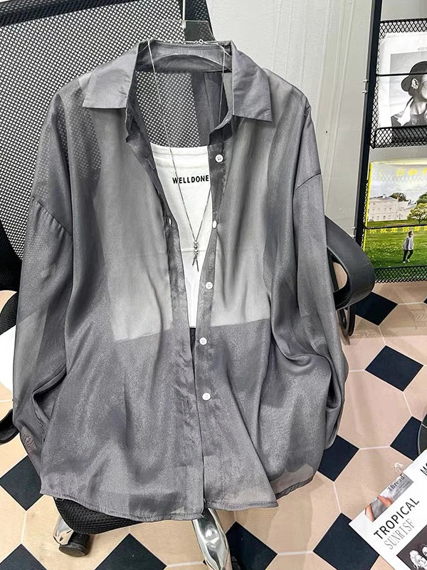 New 2026 Women's Ultra-Smooth Loose Sun Protection Shirt Pearl Silk Ice Sensation Open Cardigan Outerwear Summer Fashion