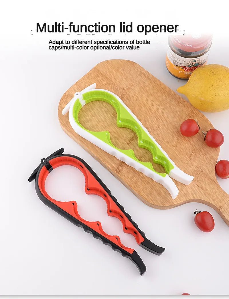 1Household Four-in-One1Can Opener Canned Bottle Cap Bottle Opener Multi-Purpose Kitchen Bottle Opening Lid Opener