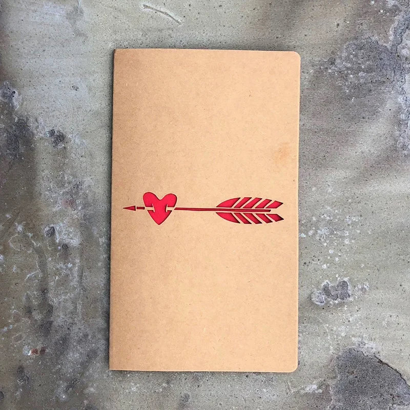 1pcs of Hollow Valentine's Day Mother's Day Greeting Card / Kraft Paper Card Holiday Cards Birthday Cards Blessing Gift Card