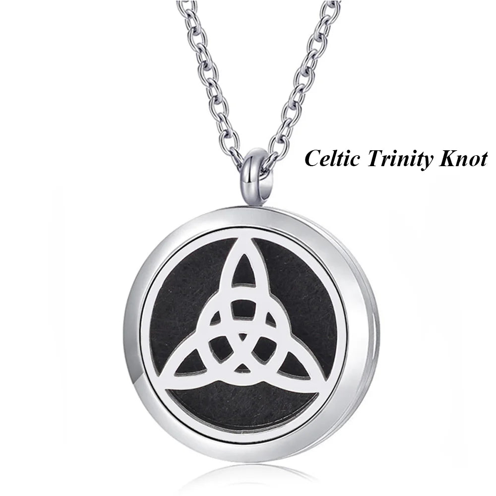 St. Benedict necklace 316L stainless steel pendant diffuser locket magnetic essential oil diffuser necklace aromatherapy jewelry
