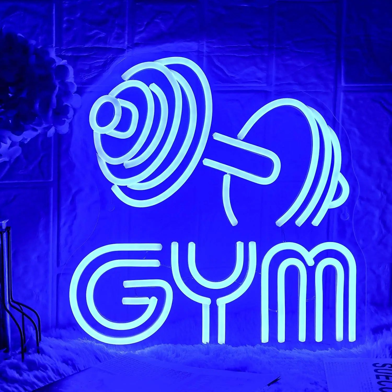 Dumbbell Neon Sign Custom Barbell Gym Neon Signs Gym Letter Neon Light for Sports Room, Decor Club,Party Bar Fitness Club Decor