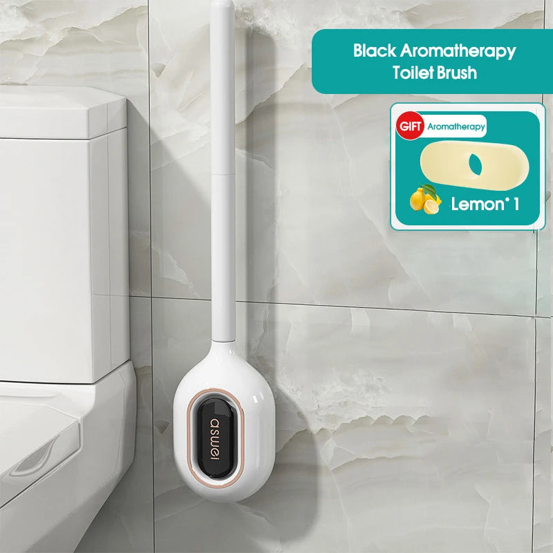 New Aromatherapy Toilet Brush Household No Dead Corner Toilet Wall Mounted Silicone Gap Cleaning Tool Bathroom Facilities
