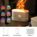 Vissko Aroma Diffuser Air Humidifier Ultrasonic Aromatherapy Cool Mist Maker 180ML Essential Oil Flame Lamp Difusors For Home