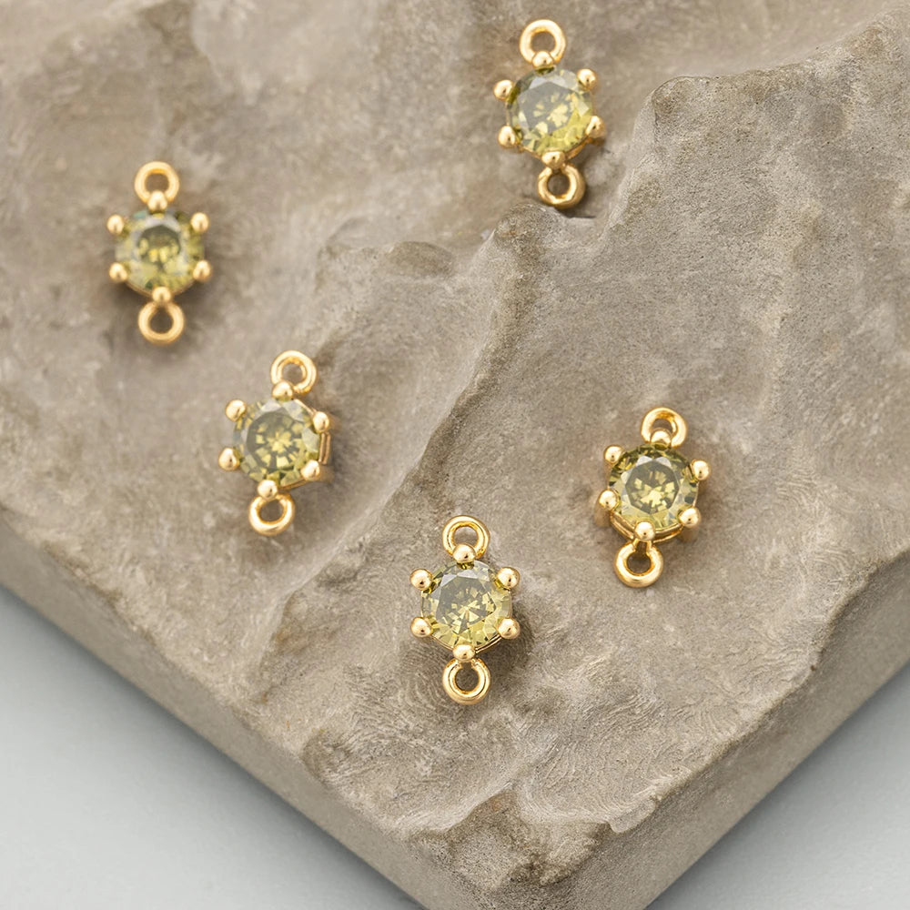 GUFEATHER ME57,jewelry accessories,18k gold plated,nickel free,copper,zircons,charms,jewelry making,diy pendants,10pcs/lot