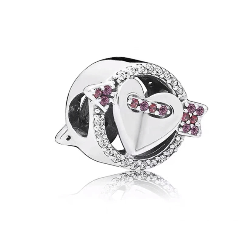 2026 Bestselling DIY Heart&Round Jewelry Gift Fit Original European Silver Bracelet Necklace Flower Charm Coffee Ice Cream Bead