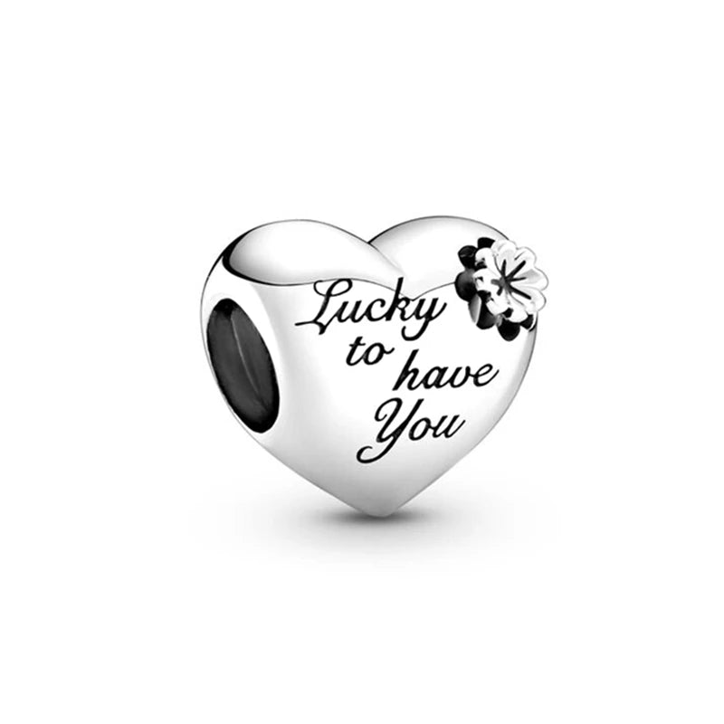 2026 Bestselling DIY Heart&Round Jewelry Gift Fit Original European Silver Bracelet Necklace Flower Charm Coffee Ice Cream Bead
