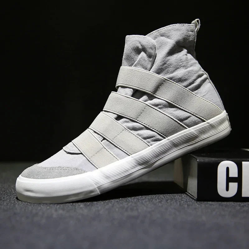 New 2025 High Top Men Shoes Flats Slip On Casual Shoes Male Canvas Shoes Plimsolls Espadrilles Man Trainers Zapatillas Hombre
